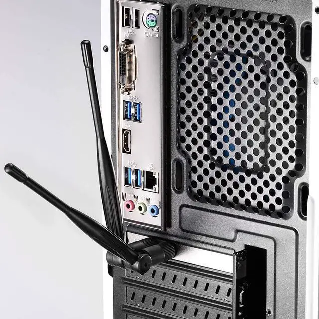 Alt view image 4 of 5 - Eightwood 2.4GHz 5GHz 5.8GHz Dual Band WiFi Antenna 5dBi RP-SMA Antenna (2-Pack) for PC Desktop WiFi Router PCIe Network Card USB Adapter Wireless Range Extender IP Camera