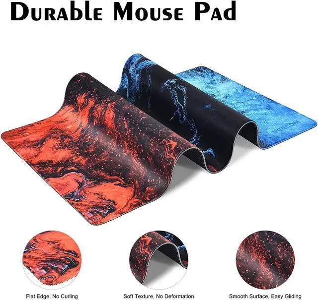 Alt view image 2 of 7 - Gaming Mouse Pad, veecom Blue Large Mouse Pad Gaming 31.5×15.75In, Large Mouse Pads, Long Big Mouse Pad XL Mouse Mat with Non-Slip Base, Extended Keyboard Mouse Pad Desk Pad for Computer (Blue)