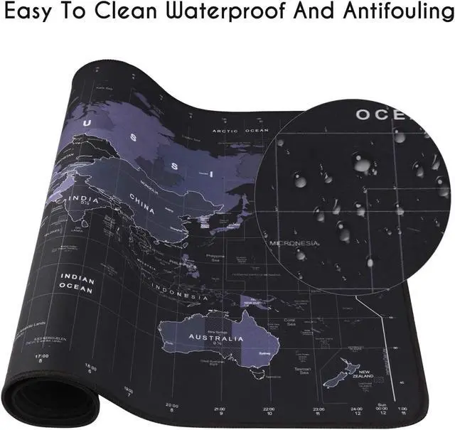 Alt view image 5 of 7 - KINPLE XXL Extended Large Gaming Mouse Pad Non-Slip Water-Resistant Rubber Cloth Computer Game Mouse Mat(35.4×15.75×0.1 inch) (35.4×15.75inch(U6))