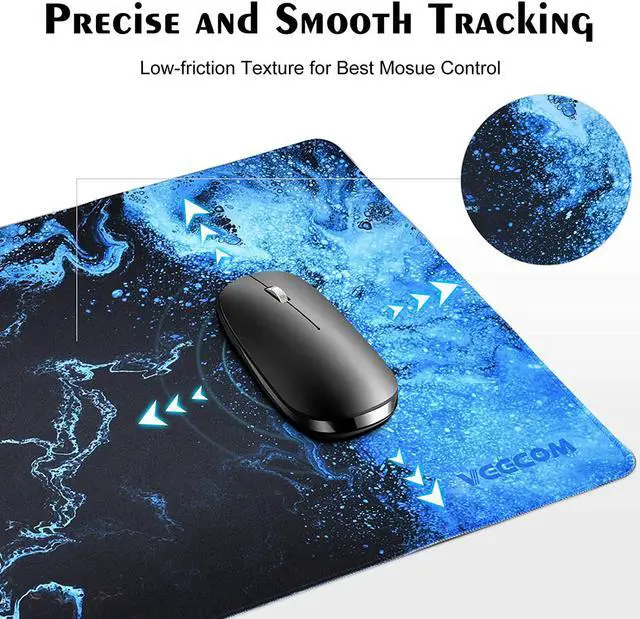 Alt view image 4 of 7 - Gaming Mouse Pad, veecom Blue Large Mouse Pad Gaming 31.5×15.75In, Large Mouse Pads, Long Big Mouse Pad XL Mouse Mat with Non-Slip Base, Extended Keyboard Mouse Pad Desk Pad for Computer (Blue)