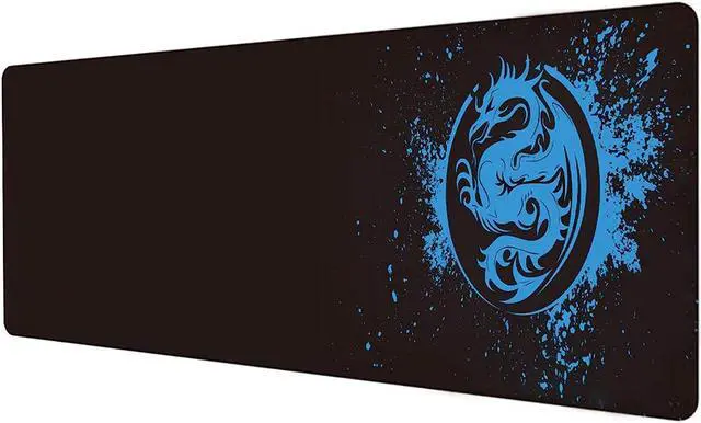 Main image of Extended Mouse Pad Anime Dragon Large Gaming Mouse Pad- 31.5x12inch Computer Keyboard Mouse Mat Mousepad Rubber Base and Stitched Edges for Game Players (Blue)