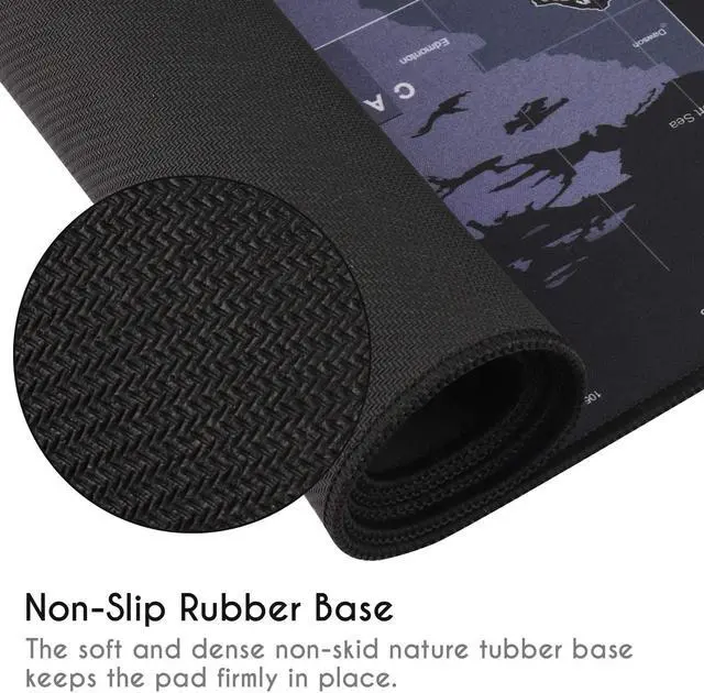 Alt view image 3 of 7 - KINPLE XXL Extended Large Gaming Mouse Pad Non-Slip Water-Resistant Rubber Cloth Computer Game Mouse Mat(35.4×15.75×0.1 inch) (35.4×15.75inch(U6))