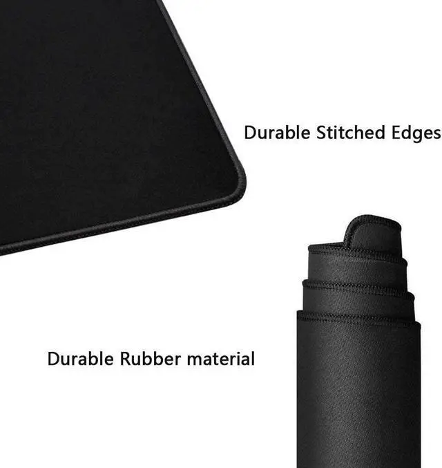 Alt view image 3 of 7 - Large Gaming Mouse Pad Extended Mouse Mat Non-Slip Rubber Base Mousepad Big Desk Pad Keyboard Mat with Stitched Edge for Laptop Notebook Computer Desktop PC Gamer Office & Home (23.5 x 11.8 Black)