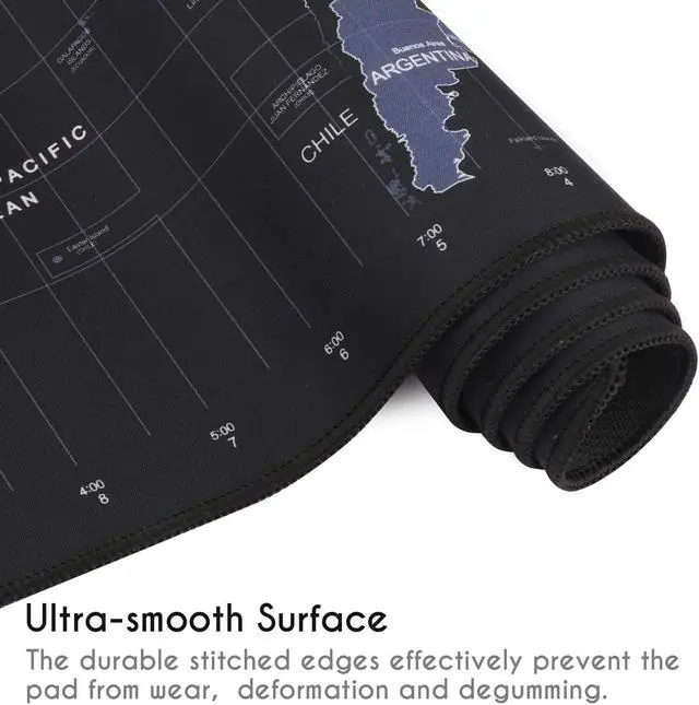 Alt view image 4 of 7 - KINPLE XXL Extended Large Gaming Mouse Pad Non-Slip Water-Resistant Rubber Cloth Computer Game Mouse Mat(35.4×15.75×0.1 inch) (35.4×15.75inch(U6))