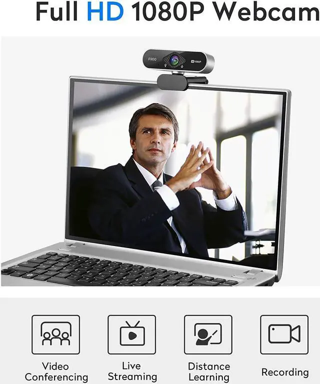 Alt view image 3 of 7 - IFROO FHD 1080P Webcam with Microphone,No fisheye Wide-Angle for Desktop Laptop Computer Web Camera,USB Plug and Play,Compatible Skype Zoom YouTube Windows/Mac OS,for Live Streaming,Recording,Gaming