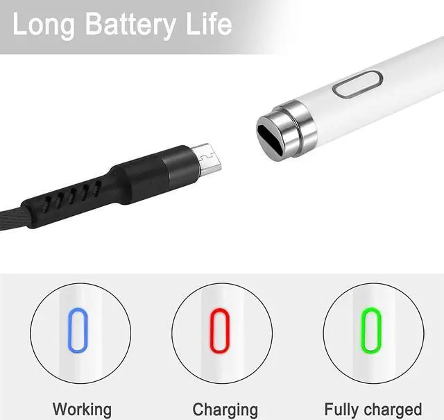 Alt view image 4 of 7 - Active Stylus Pens for Touch Screens Digital Stylish Pen Pencil Rechargeable Compatible with Most Capacitive Touch Screens