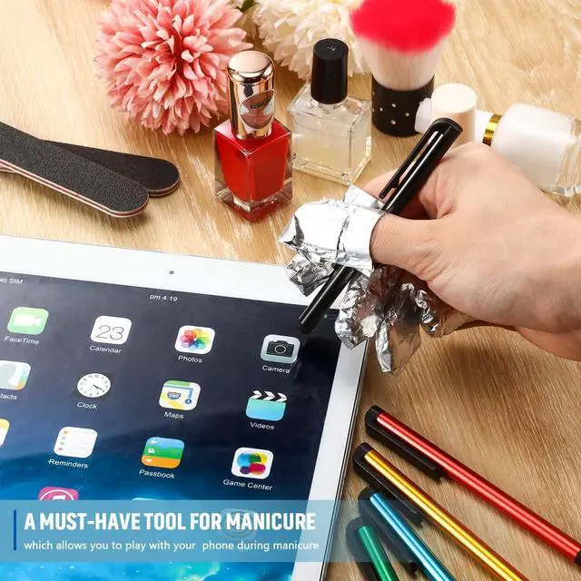 Alt view image 4 of 7 - 120 Pieces Stylus Pen Universal Capacitive Stylus Slim Digital Pen Compatible with iPad iPhone  Tablet Most Devices with Capacitive Touch Screen 12 Colors