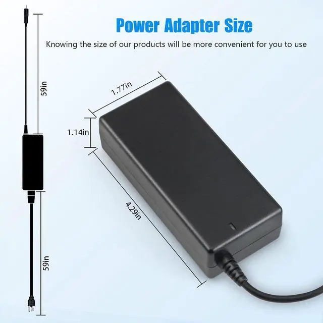 Alt view image 2 of 6 - 65W USB C Type-C AC Adapter Power Cord ADLX65YDC2A for Lenovo ThinkPad E580 E480 X1 X1 Carbon 5th 6th 7th Gen X280 X390 Yoga L490 L590 Laptop AC Power Adapter Supply Cord