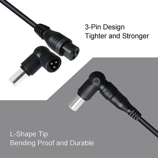 Alt view image 3 of 7 - POWSEED 90W Laptop Charger Universal Ac Power Adapter for HP Asus Acer Toshiba Dell Lenovo IBM Compaq Samsung Sony Fujitsu Gateway Notebook Ultrabook Chromebook DC 18.5V 19V 19.5V 20V