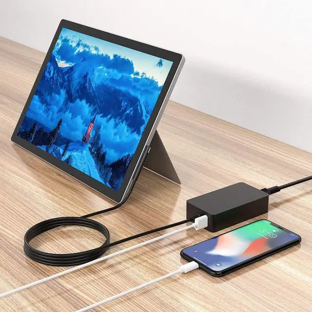 Alt view image 7 of 7 - ONELH Surface Laptop Charger, Compatible with Microsoft Surface Power Adapter for Surface Pro 3/4/5/6/7/X, Surface Laptop 2/3/4, Surface Go 2, Surface Book 2, Surface Laptop Go