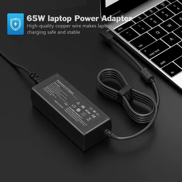 Alt view image 6 of 7 - Chromebook N15Q8 N15Q9 Adapter Charger Replacement for Acer PA-1450-26 Swift Spin 1 3 5 SF114 CB3 CB5 11 13 14 15 R11 R13 A13-045N2A N15Q9 C731 C738T CB3-532 CB3-431 CB3-131 Power Supply Cord- 45W