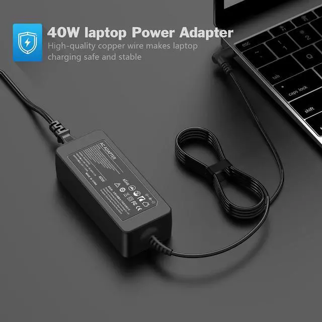 Alt view image 6 of 7 - 40W AC Adapter Charger for Samsung 11.6" Chromebook 2 3 XE500C13-K04US XE500C13 XE501C13 XE303C12 303C 500C 503C XE500C12 XE503C12 W14-026N1A BA44-00322A,40W 12V 3.33A Laptop Power Supply Cord