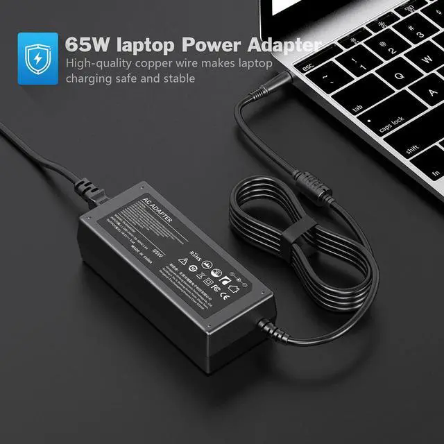 Alt view image 6 of 7 - 65W Adapter Laptop Charger Replacement for Dell Latitude E5440 E5470 7480 E6540 E7440 E7450 E7250 E6440 E6430 7490 7290 5490 5590 5290 LA65NM130 HA65NM130 Power Supply Cord Plug