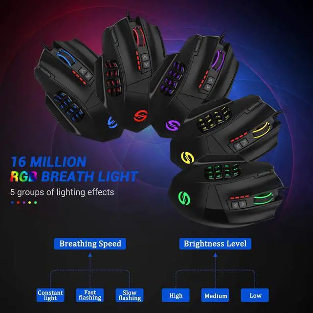 Alt view image 6 of 7 - UtechSmart 11 in 1 Triple Display USB Type C Docking Station and Venus Gaming Mouse