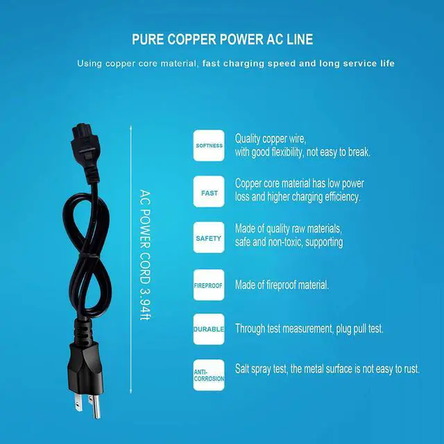Alt view image 7 of 7 - LNOCCIY 12V 3.33A 40W AD-4012NHF AC Adapter Charger for Samsung Chromebook Xe303c12 Xe303c12-a01us Xe303c12-h01us Xe500c12 Xe500c12-k01us Xe503c12 Xe500c13 Xe500t1c Xe700t1c Np930x2k Power Cord