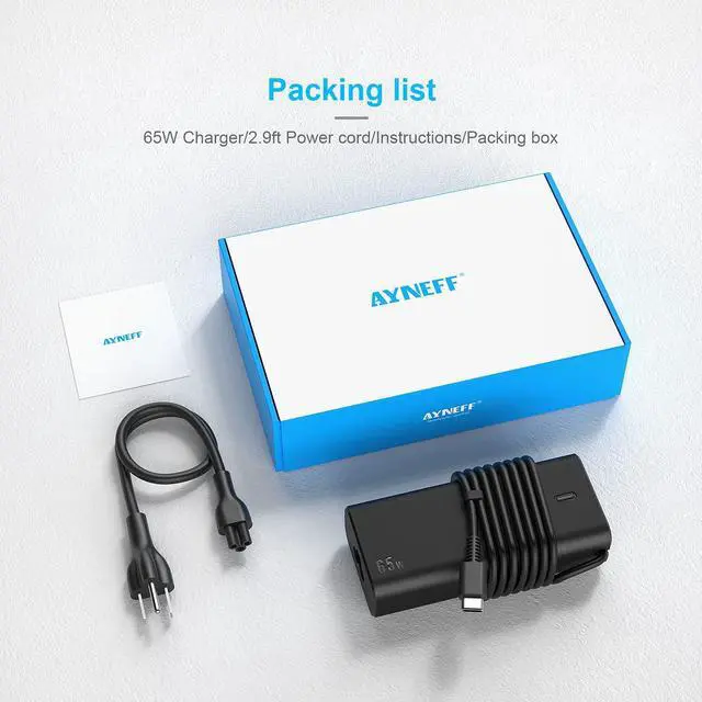 Alt view image 7 of 7 - 65W USB-C Charger Compatible with hp Chromebook Lenovo Laptop Dell xps Laptop Chromebook Acer Spectre Elite x2 G4 EliteBook x360 TPN-CA10 TPN-LA12 Type C Power Adapter