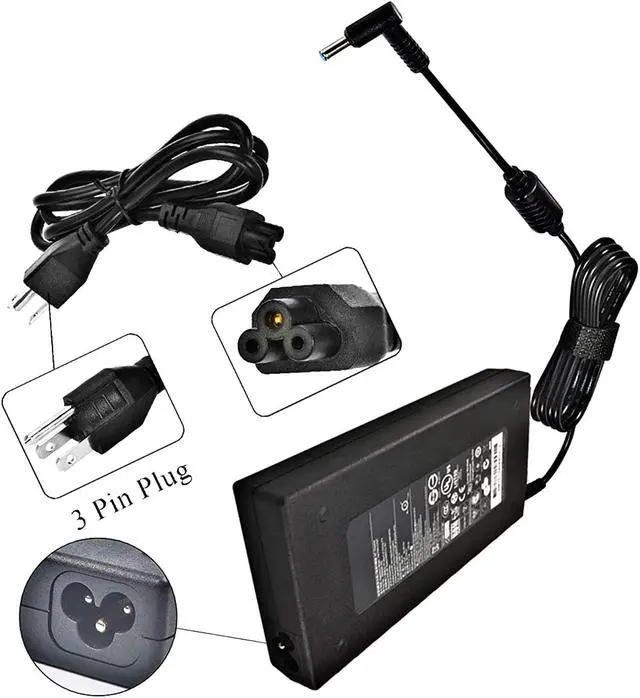 Alt view image 2 of 7 - New 150W Watt 19.5V 7.7A AC Adapter Charger Compatible for HP ZBook 15 G3, 15 G4, 15 G5, 15 G6, 15V G6 OMEN 15, 17,OMEN x by HP Laptop ADP-150XB B Power Supply Connector 4.5mm x 3.0mm