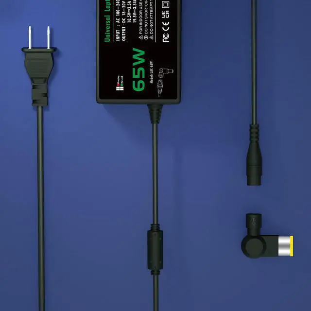 Alt view image 4 of 7 - Tectra 65W Universal Laptop Charger AC Power Adapter for HP Dell Acer Asus Lenovo IBM Toshiba Compaq Samsung Sony Fujitsu Gateway Notebook Ultrabook 12 Tips Laptop Power Supply Cord