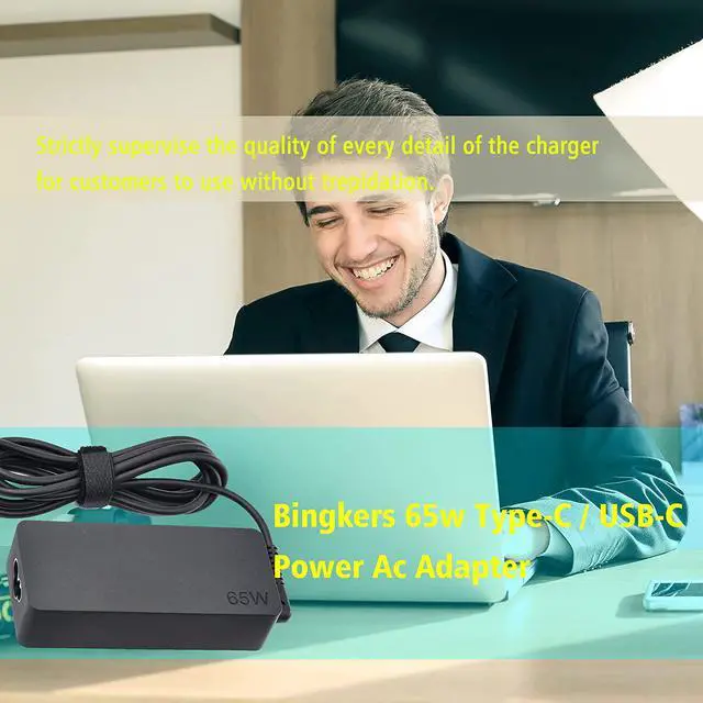 Alt view image 7 of 7 - 65W 20V 3.25A Type-C USB-C Charger AC Replacement Power Adapter ADLX65YLC3A for Lenovo Thinkpad X1 Tablet, IBM Yoga 5, Lenovo Miix 720, Lenovo Yoga 910, Lenovo Yoga 720 13" 65W Laptop Charger