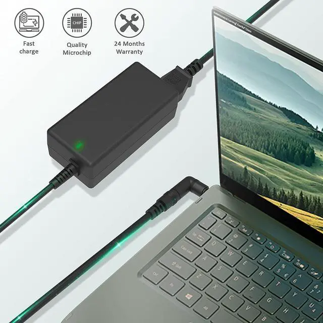 Alt view image 4 of 7 - 65W Universal Laptop Charger for Acer Aspire Chromebook Swift Spin series, C720 CB3 CB5 R11 R15 N15Q8 N15Q9 N15Q1 A13-045N2A A11-065N1A PA-1650-80 E15 ES1 E1 E5 E5-575 Laptop Adapter Power Supply Cord