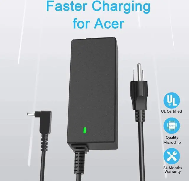 Alt view image 5 of 7 - A13-045N2A PA-1650-80 A11-065N1A PA-1450-26 N15q8 N16p1 N15Q9 AC Adapter Charger for Acer-Chromebook CB3 CB5 11 13 14 15 R11 R13 C731 C738T CB3-532 CB3-431 CB3-131 CB3-111 Power Supply Cord