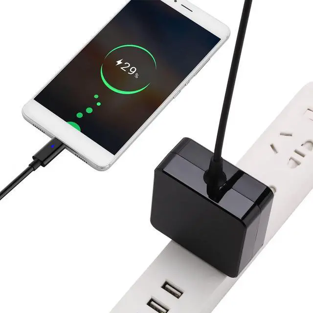 Alt view image 6 of 6 - 65W USB C AC Adapter Charger for with ThinkPad X1 Tablet T480 T480S T580 T580s T570 E580 E585 E480 L380 L480 L580 Yoga 370 730 730-13IKB X270 X280 X380 65W Type C Power Supply Adapterr Cord