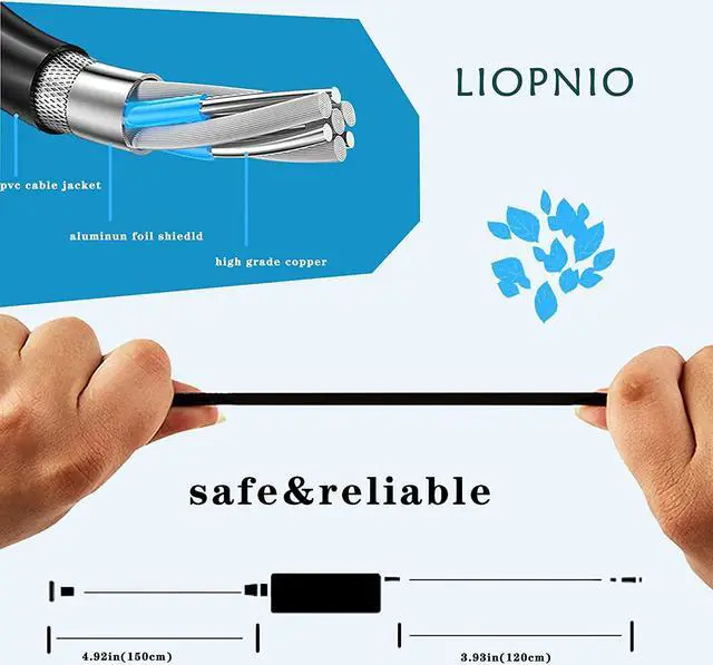 Alt view image 7 of 7 - LIOPNIO Laptop Charger AC Adapter for Toshiba Satellite C55 C55D C665 C50 C850 C855 C855D L655 L755 L745 P50 S55 ,Toshiba Portege Z930 Z830 Z30,Satellite Radius 15 14 11 Power Supply Cord