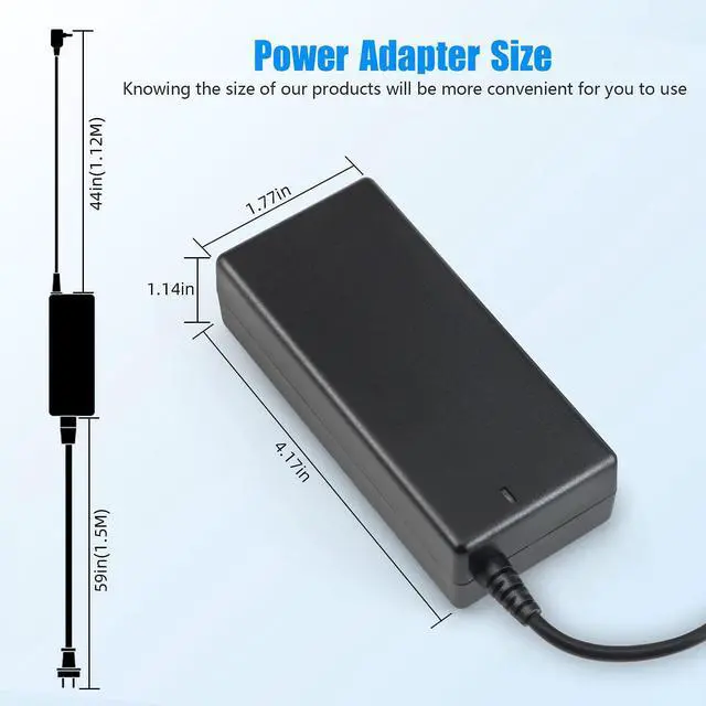 Alt view image 2 of 6 - 65W N15Q8 N15Q9 Laptop AC Adapter Charger for Acer ChromeBook C720 C720P R11 R13 CB3 CB5 C730E C731 C738T C740, Acer Aspire One Cloudbook A01-131 A01-431, P/N: A13-045N2A PA-1450-26 19V 3.42A 65W Pow