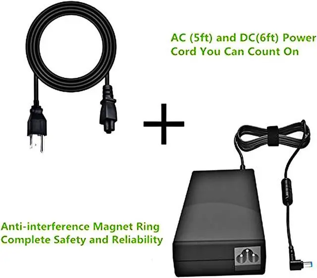 Alt view image 3 of 7 - New 150W Watt 19.5V 7.7A AC Adapter Charger Compatible for HP ZBook 15 G3, 15 G4, 15 G5, 15 G6, 15V G6 OMEN 15, 17,OMEN x by HP Laptop ADP-150XB B Power Supply Connector 4.5mm x 3.0mm