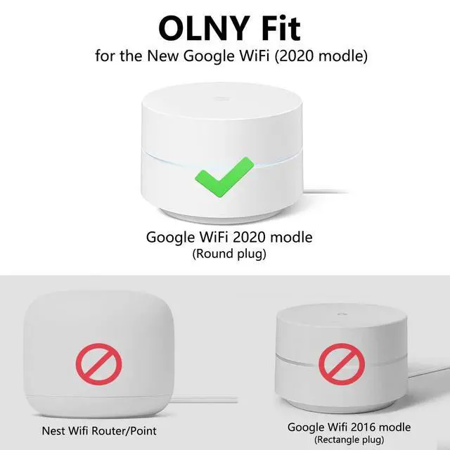 Alt view image 4 of 7 - Outlet Wall Mount for Google WiFi AC1200, No Messy Wires Space Saving Easily Be Moved Outlet Mount for Google Mesh WiFi Router, Best Design for Winding Power Cord (1 Pack)