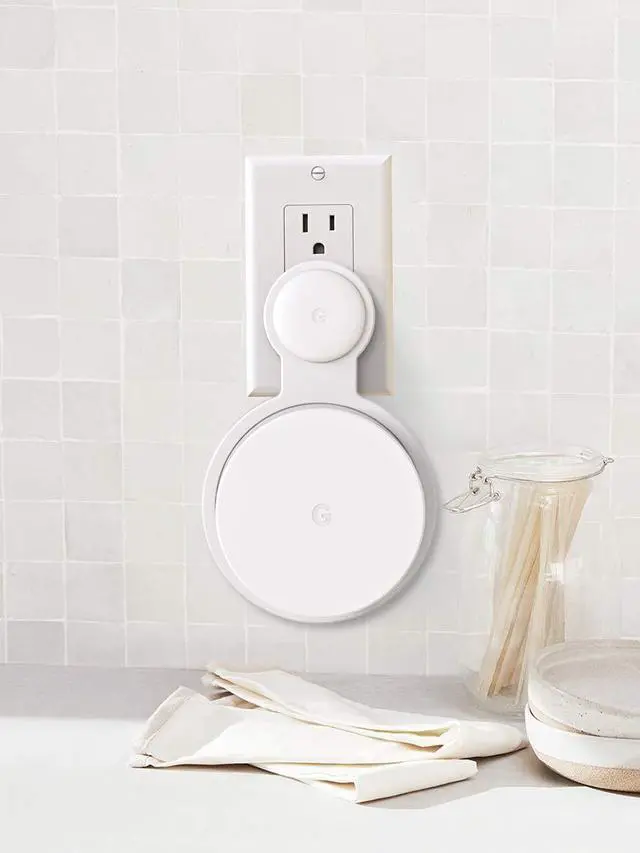 Alt view image 6 of 7 - Outlet Wall Mount for Google WiFi AC1200, No Messy Wires Space Saving Easily Be Moved Outlet Mount for Google Mesh WiFi Router, Best Design for Winding Power Cord (1 Pack)
