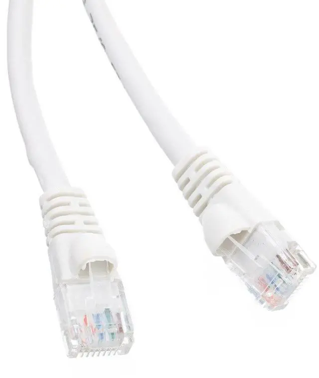 Alt view image 3 of 3 - CableWholesale 13X6-09110 Cat6a White Ethernet Patch Cable Snagless Molded Boot 500 MHz 10 foot