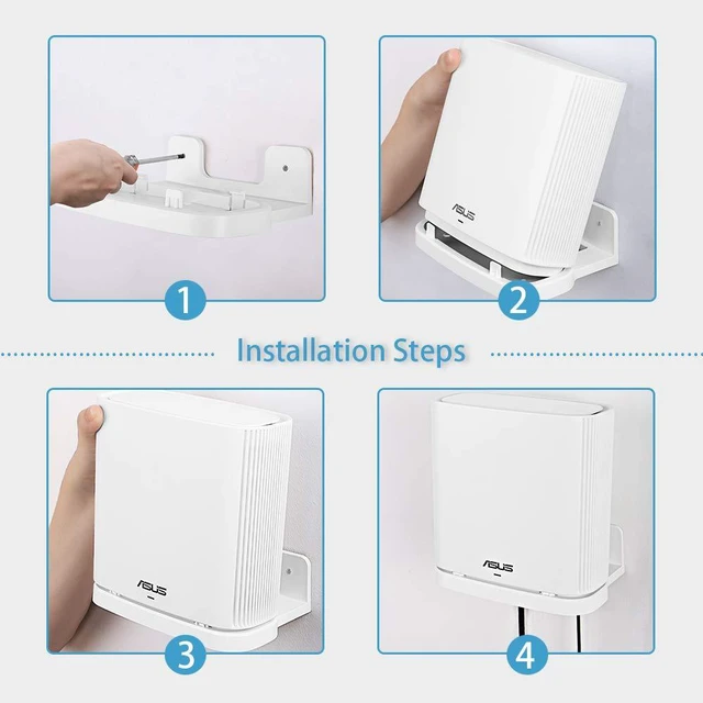 Alt view image 3 of 7 - Wall Mount Holder for ASUS ZenWiFi AX Whole-Home Tri-Band Mesh WiFi 6 System (XT8)(CT8)(XT9),Simple and Sturdy Wall Mount Holder Stand Bracket by (1 Pack, White)