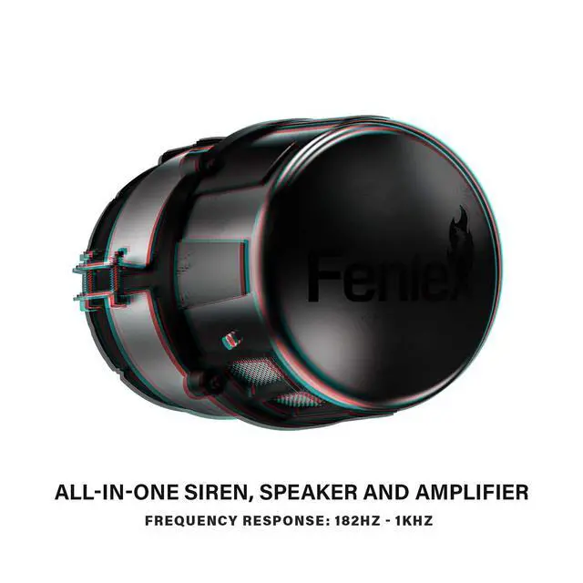 Alt view image 2 of 3 - Feniex Hammer 100 Watt Siren and Speaker Combo | Low Frequency Sound, All In One, Built In Siren Amplifier