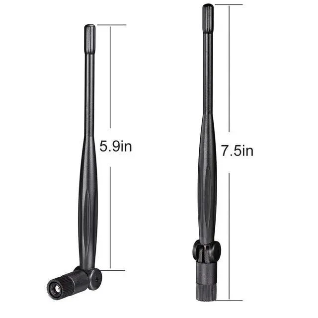 Alt view image 3 of 6 - 2.4GHz 5GHz 5.8GHz Dual Band WiFi Antenna 5dBi RP-SMA Antenna (2-Pack) for PC Desktop, WiFi Router, PCIe Network Card, USB Adapter, Wireless Range Extender, IP Camera