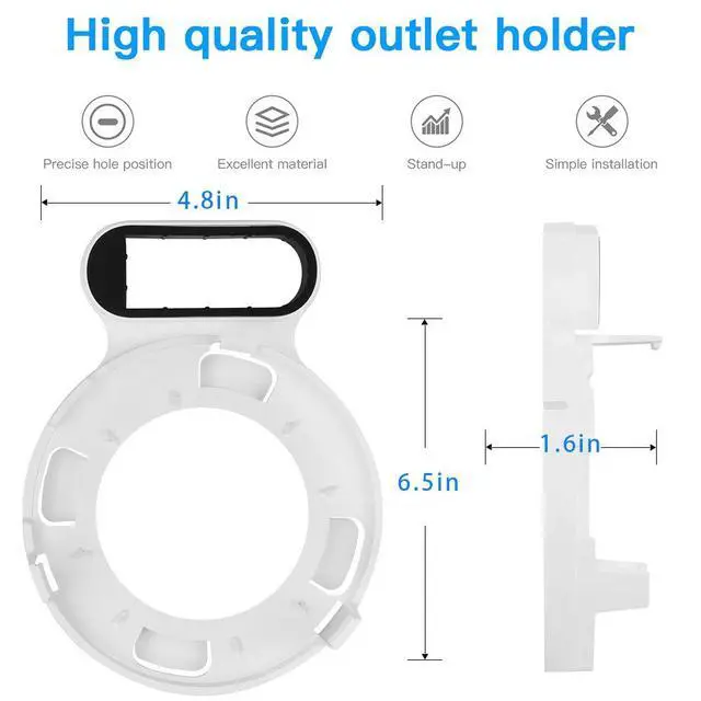 Alt view image 3 of 7 - Outlet Mount for TP-Link Deco M5 Mesh WiFi Router, Space-Saving Wall Mount with Cord Management Function (No-Drill, 3 Pack)