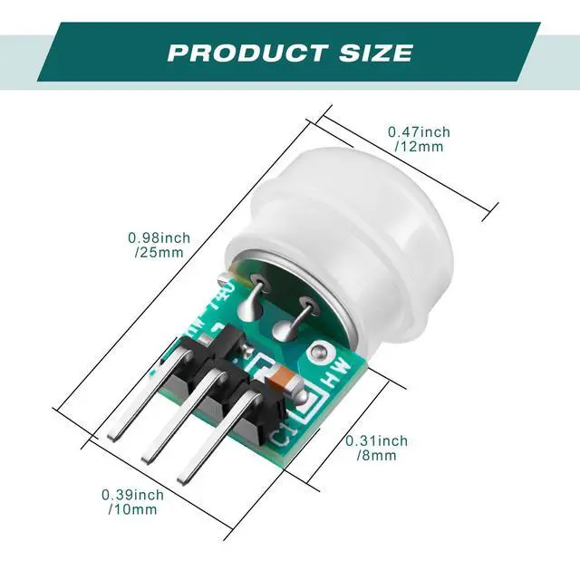 Alt view image 3 of 6 - 10 Pieces Am312 Pir Sensor Mini Pir Motion Sensor Infrared Human Body Pyroelectric Infrared Motion Module 2.7v to 12v