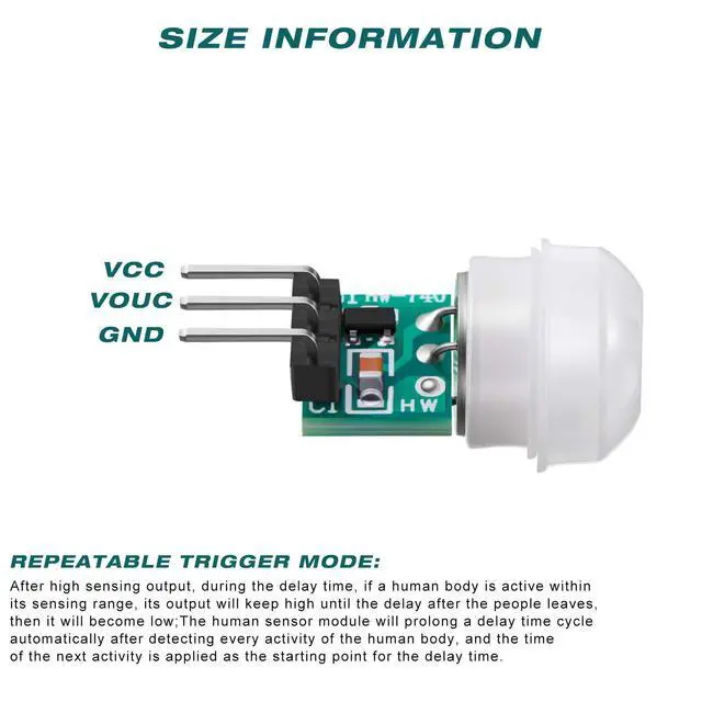 Alt view image 4 of 6 - 10 Pieces Am312 Pir Sensor Mini Pir Motion Sensor Infrared Human Body Pyroelectric Infrared Motion Module 2.7v to 12v
