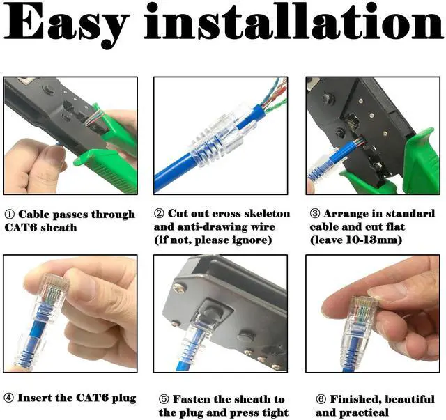 Alt view image 4 of 7 - BUCIER 100 Pcs RJ45 CAT6 Strain Relief Boots Connector for Standard CAT6 CAT6A Ethernet Cable LAN Cable Connector Boot Cover for Various Diameter LAN Cable-Clear