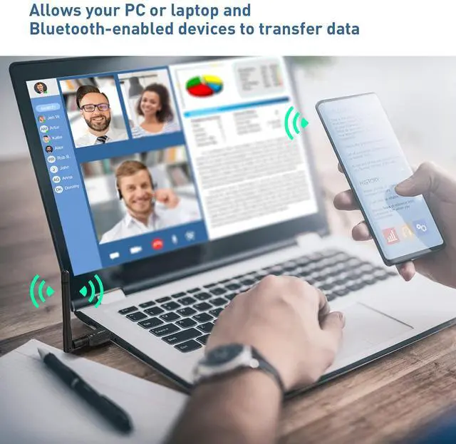 Alt view image 3 of 7 - Long Range USB Bluetooth 5.1 Adapter for PC USB Bluetooth Adapter Wireless Audio Dongle 328FT / 100M 5.1 Blue Tooth Transmitter Receiver for Desktop Laptop PC with Windows 11/10/8/8.1/7