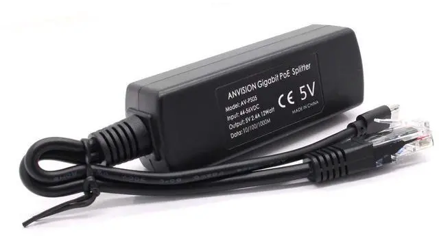 Alt view image 4 of 7 - 2-Pack Gigabit PoE Splitter, 48V to 5V 2.4A Micro USB Ethernet Adapter, Compatible with Raspberry Pi 3B+, IP Camera and More