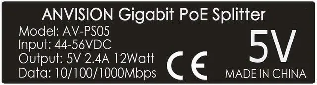 Alt view image 7 of 7 - 2-Pack Gigabit PoE Splitter, 48V to 5V 2.4A Micro USB Ethernet Adapter, Compatible with Raspberry Pi 3B+, IP Camera and More