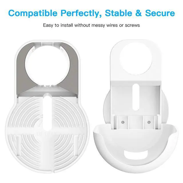 Alt view image 5 of 7 - Smart Home Outlet Wall Mount Only for Google Nest WiFi Router(2nd Generation) - Easy Installation and No Cord Clutter Holder Bracket for Google 4x4 AC2200 Nest Mesh Wi-Fi Router (2-Pack)