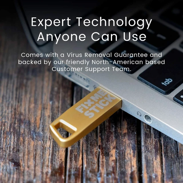 Alt view image 2 of 7 - Gold Computer Virus Removal Stick for Windows PCs - Unlimited Use on Up to 5 Laptops or Desktops for 2 Years - Works with Your Antivirus