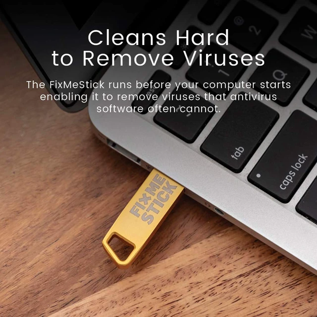 Alt view image 6 of 7 - Gold Computer Virus Removal Stick for Windows PCs - Unlimited Use on Up to 5 Laptops or Desktops for 2 Years - Works with Your Antivirus