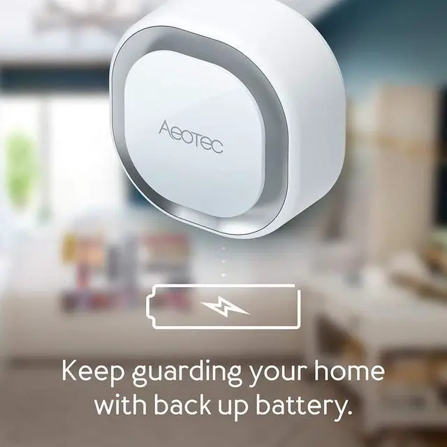 Alt view image 3 of 5 - Siren 6, Z-Wave Plus S2 Enabled Zwave Siren Safety Speaker, Wall-Mounted Sound & Light Security Intruder Zwave Alarm with Backup Battery, 110dB