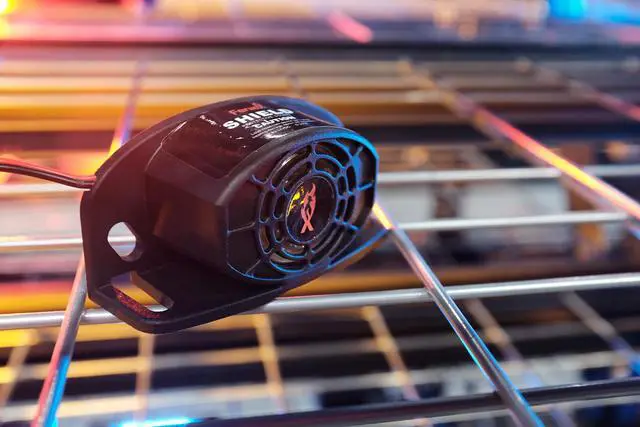 Alt view image 4 of 7 - Feniex Shield 14 Watt Back-Up Alarm | All in One, Built in Siren Amplifier | Compact System for Reverse Alert Application | Utility Vehicle Back Up Speaker