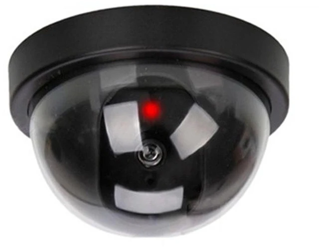 Alt view image 2 of 7 - 2 X Black Dome Fake Dummy Security CCTV Camera Waterproof IR Dummy LED Flashing Red Light Outdoor Indoor Surveillance