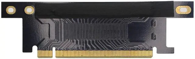 Alt view image 2 of 5 - BUCIER Pci-E 16x Riser Card,PCI Express 3.0 16X Extension Cable 90 Degree High Speed Riser Card