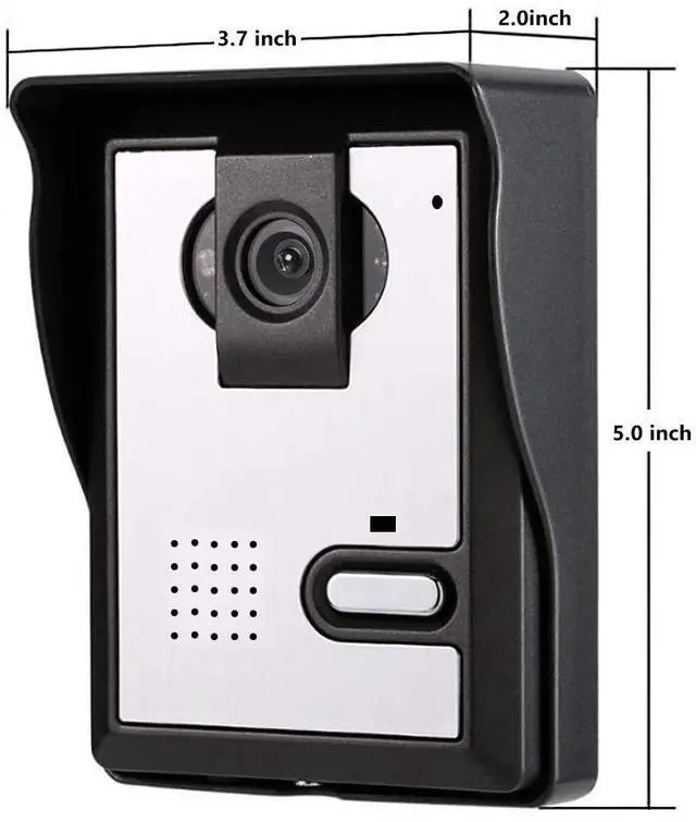 Alt view image 5 of 7 - Video Door Phone System, 4.3 Inches Clear LCD Monitor Wired Video Intercom Doorbell Kits, IR Night Vision Outdoor Camera Door Intercom, Doorphone Telephone Style for Home Improvement